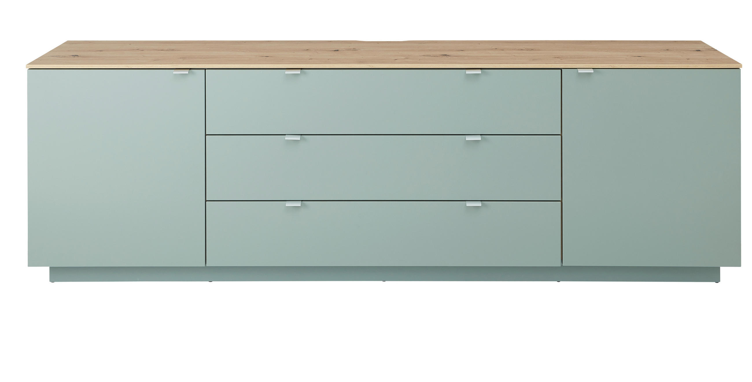Hom`in Sideboard Lahore Mintgrün, Eiche Artisan 240x77x44 cm