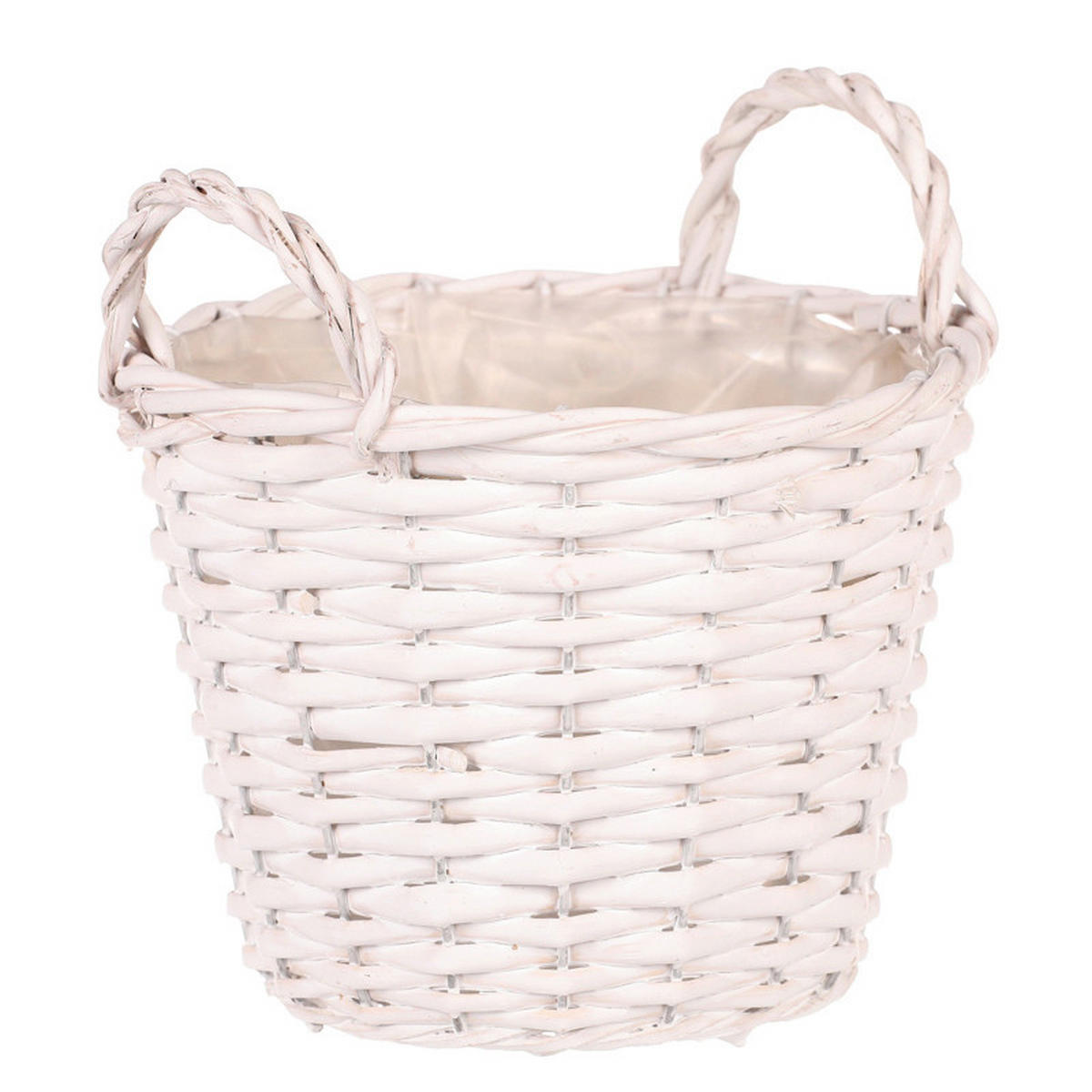 KOŠÍK biela - biela, Basics, prírodné materiály (20/18/14cm)