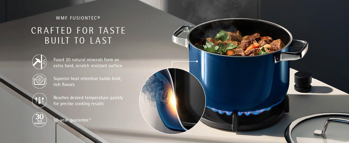 KOCHTOPFSET FUSIONTEC® MINERAL PRO - Tim Raue Edition 4-teilig  - Dunkelblau, Basics, Metall (30/33/60cm) - WMF