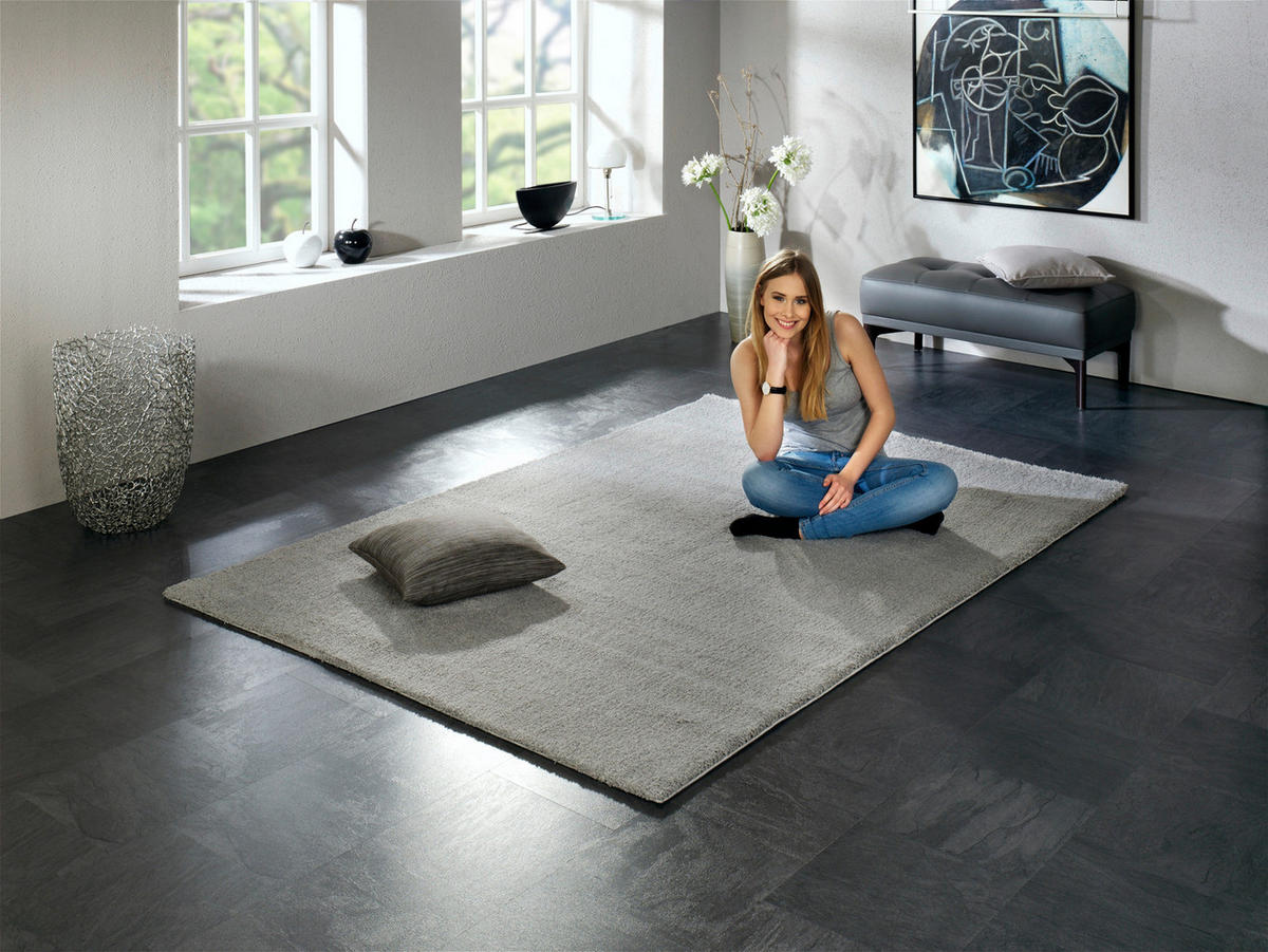 WEBTEPPICH 80/150 cm Sunshine Grau  - Grau, Basics, Textil (80/150cm) - Novel