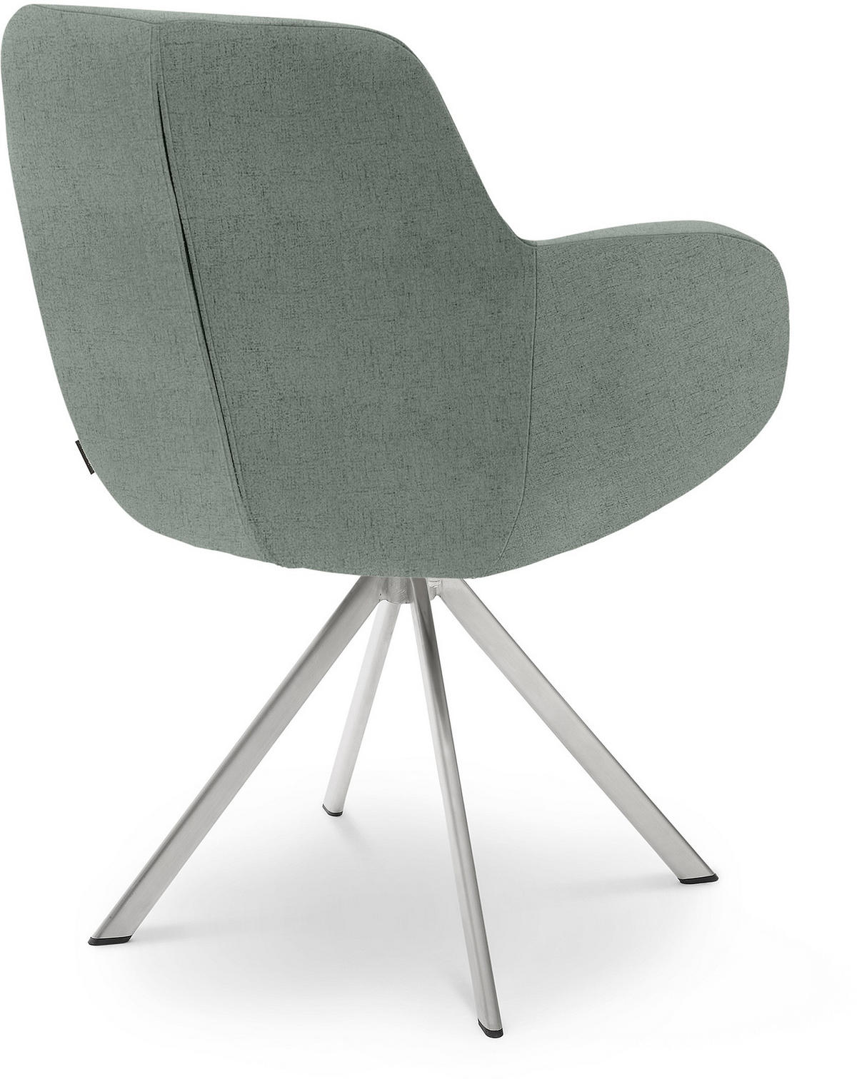ARMLEHNSTUHL  in Edelstahl Webstoff  - Graublau/Edelstahlfarben, Design, Textil/Metall (62/86/66cm) - Musterring