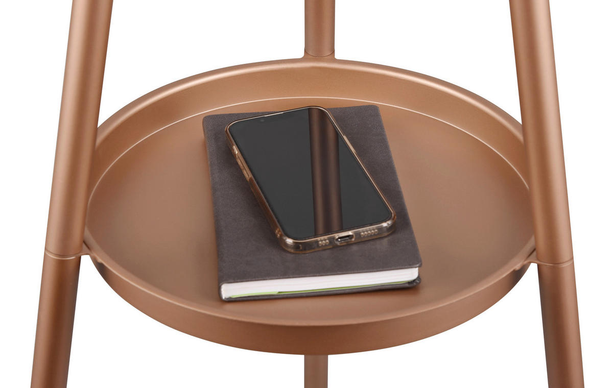 PODNA LAMPA Colette  - zlatna/braon, Dizajnerski, metal/tekstil (57/152,5cm)