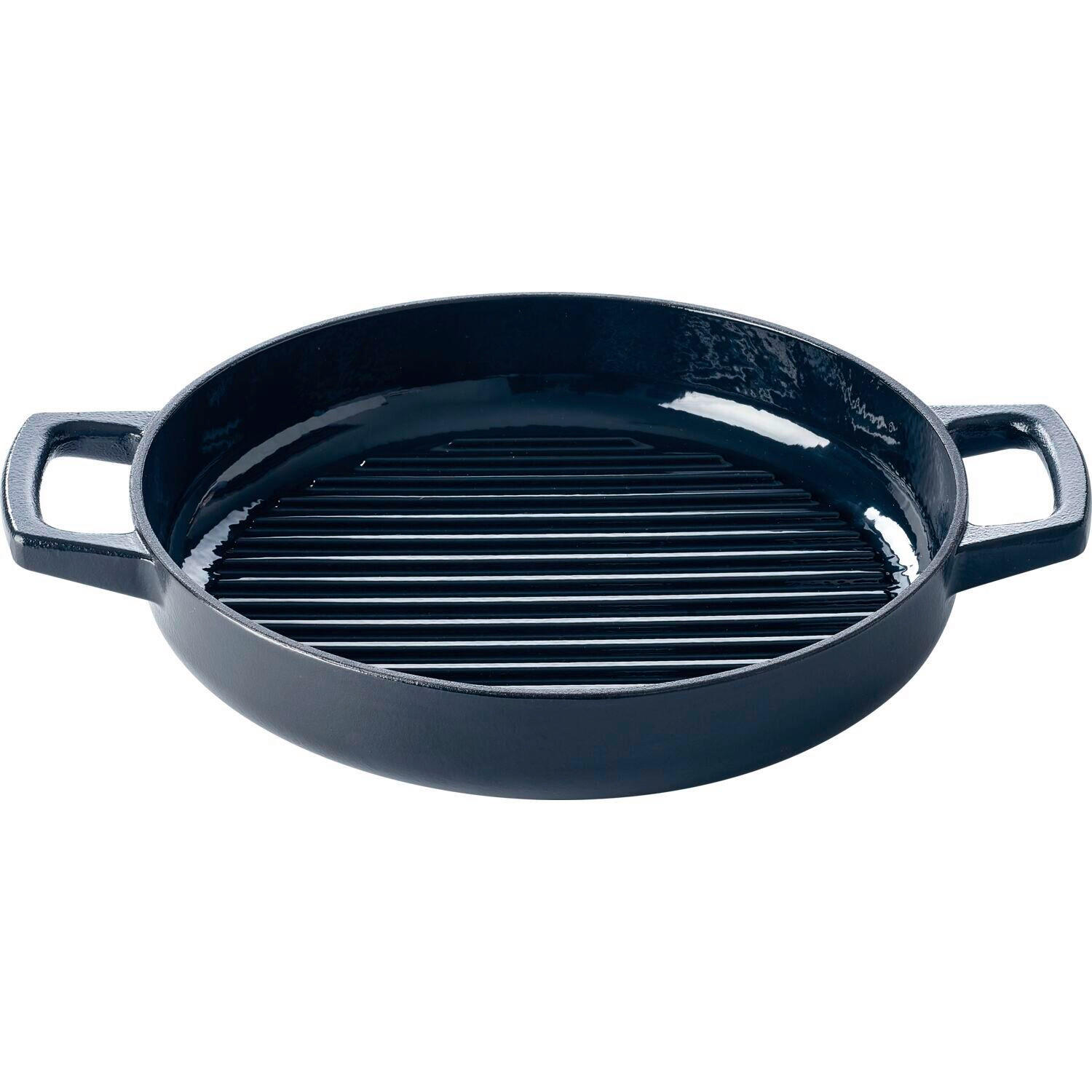 GRILLPFANNE  - Schwarz, Basics, Metall (28cm)