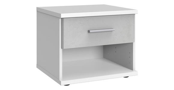 NACHTSCHRANK 46/38/40 cm  - Alufarben/Schwarz, KONVENTIONELL, Holzwerkstoff/Kunststoff (46/38/40cm) - Carryhome