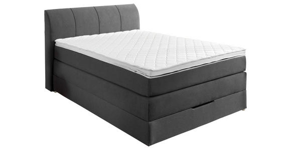 BOXSPRINGBETT 140/200 cm  in Anthrazit  - Anthrazit, KONVENTIONELL, Textil (140/200cm) - Carryhome