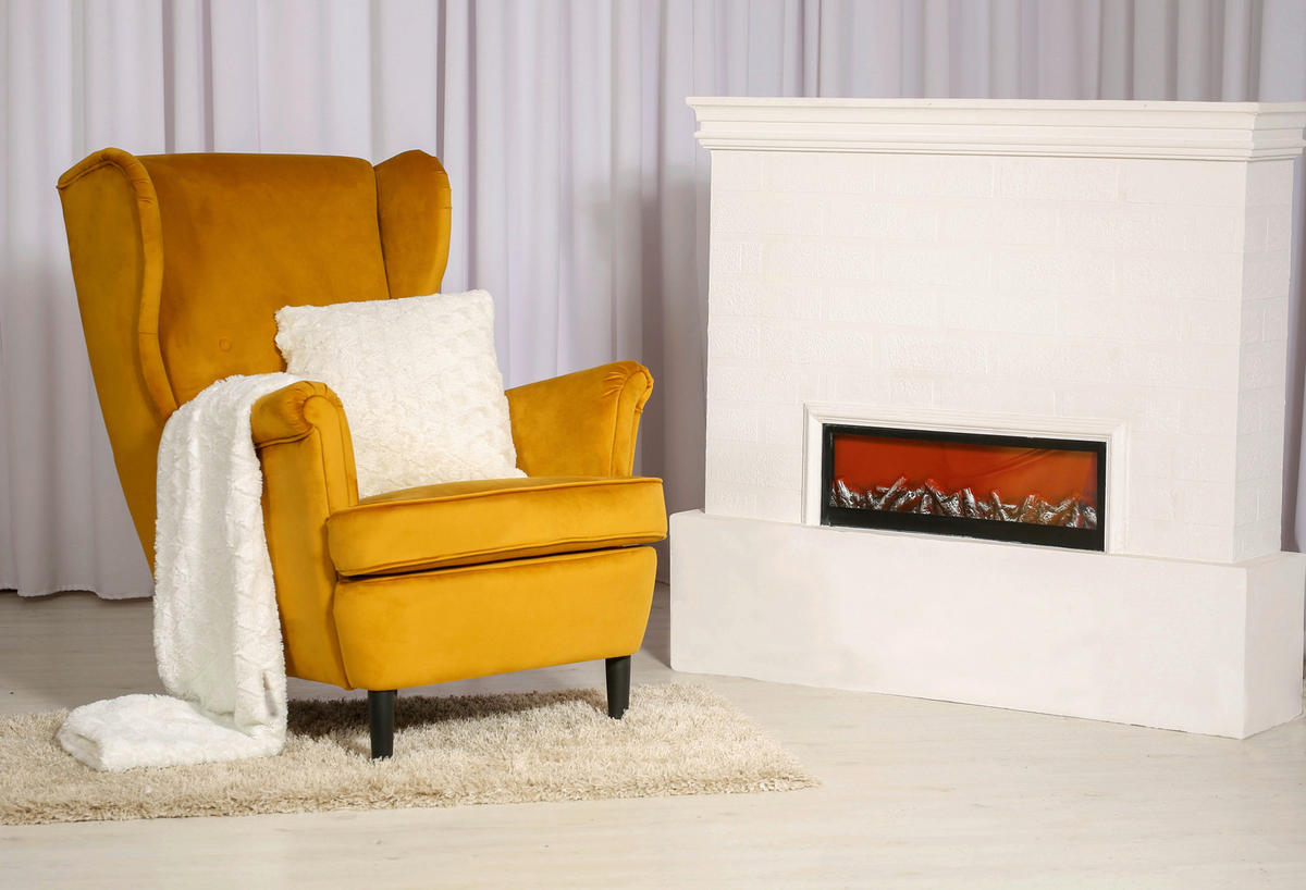 KRESLO UŠIAK, drevo, textil, kartón, kompozitné drevo, žltá - čierna/žltá, Basics, kartón/drevo (78/102/98cm) - Niels Andersson