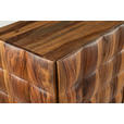 HIGHBOARD  109/120/42 cm  - Sheeshamfarben/Schwarz, Trend, Holz/Metall (109/120/42cm) - Ambia Home