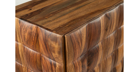 HIGHBOARD  109/120/42 cm  - Sheeshamfarben/Schwarz, Trend, Holz/Metall (109/120/42cm) - Ambia Home