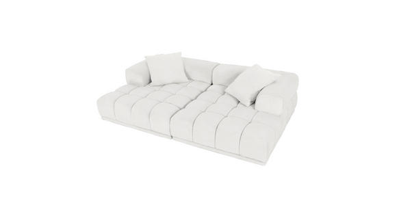 SOFAELEMENT  in Plüsch Creme  - Creme/Schwarz, KONVENTIONELL, Kunststoff/Textil (125/66/155cm) - Carryhome