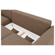 ECKSOFA in Lederlook Cappuccino  - Chromfarben/Cappuccino, KONVENTIONELL, Kunststoff/Textil (195/293cm) - Carryhome