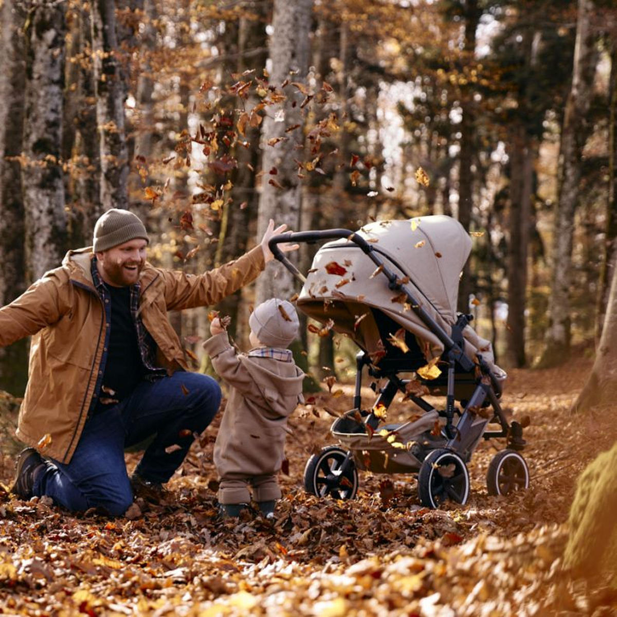 KOMBIKINDERWAGEN Salsa 5 Air  - Beige, Basics, Textil/Metall (63/118/95.5cm) - ABC Design