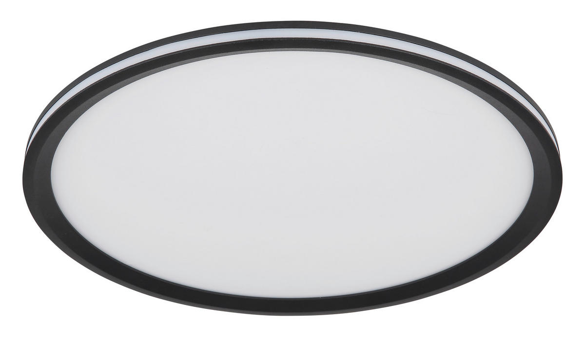 LED-DECKENLEUCHTE 40/5 cm   - Opal/Schwarz, Design, Kunststoff/Metall (40/5cm) - Globo