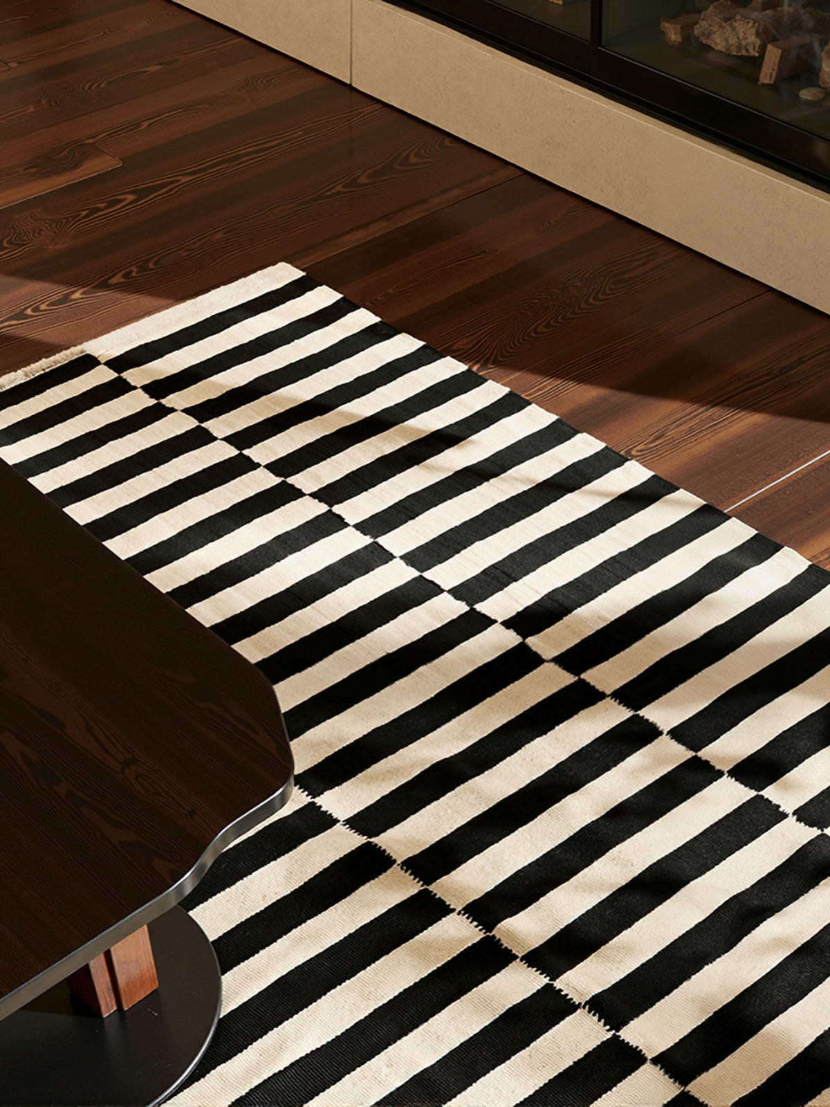 HANDWEBTEPPICH 120/180 cm Vika Schwarz, Weiß  - Schwarz/Weiß, Basics, Textil (120/180cm) - Hanse Home