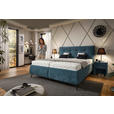 POLSTERBETT 180/200 cm,  in Blau, Bettkasten, Lattenroste, Matratzen, H2 + H3 = mittel + fest  - Blau/Anthrazit, Design, Holz/Textil (180/200cm) - Voleo