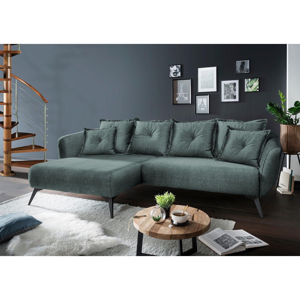 Thumbnail - Livetastic Ecksofa, Blau, Holz, Textil, Buche, Fichte, Kiefer, Uni, 3-Sitzer, Füllung: Komfortschaum,Schaumstoff, L-Form...