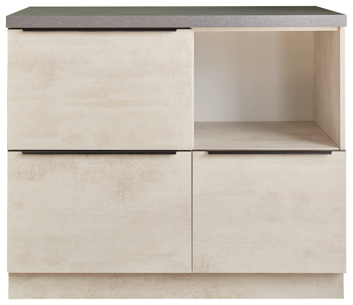 DONJI KUHINJSKI ELEMENT    - bijela/crna, Design, drvni materijal/plastika (110/94/60cm) - MID.YOU