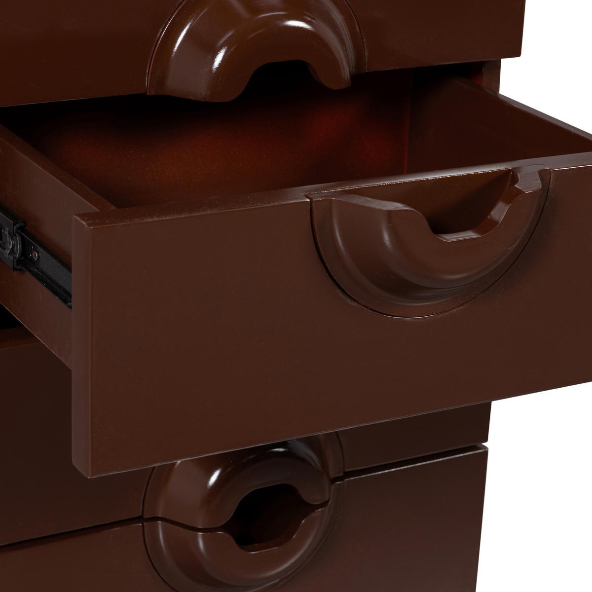 KOMMODE Merge  in 44/120/45 cm  - Rot/Braun, Design, Holz (44/120/45cm) - Livetastic