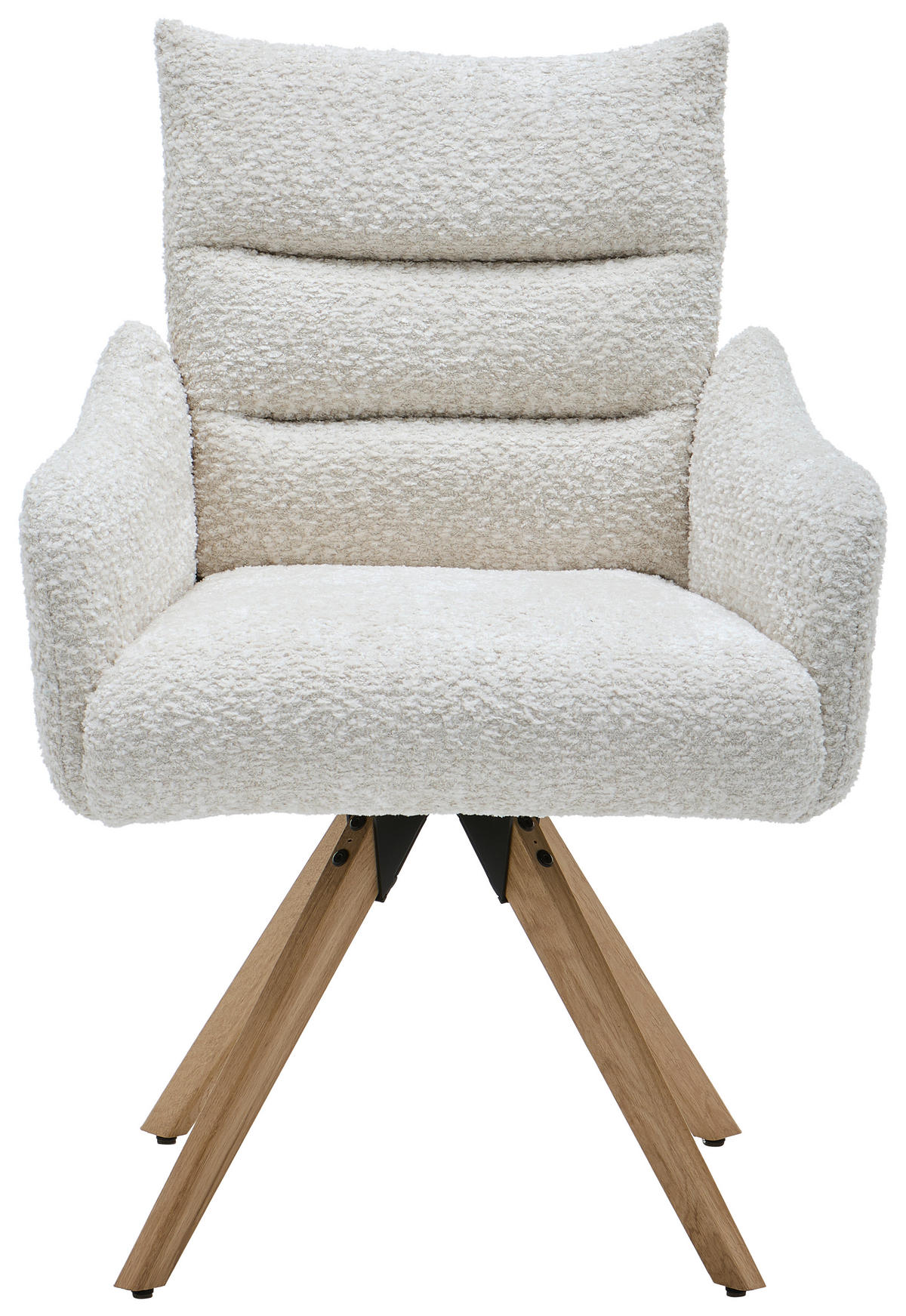 ARMLEHNSTUHL  in Jacquard  - Ecru/Eichefarben, Design, Holz/Textil (62/86/68cm) - Welnova