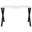 SCHREIBTISCH 120/80/75 cm, Schwarz, Weiß, in verschiedenen Holz-Dekoren erhältlich, justierbare Füße  - Schwarz/Weiß, MODERN, Holzwerkstoff/Metall (120/80/75cm) - Novel
