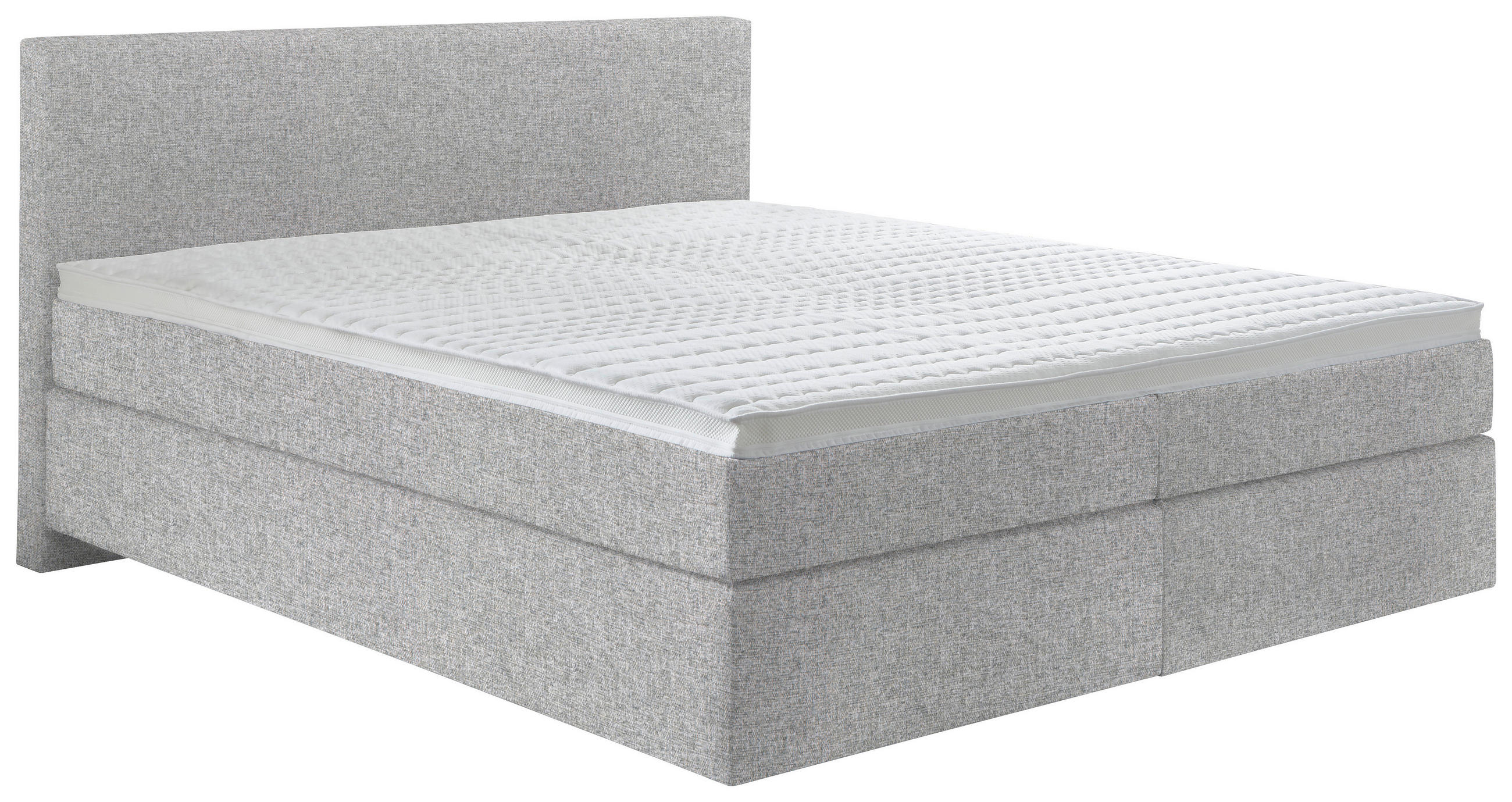 BOXSPRINGBETT 180/200 cm  in Taupe  - Taupe/Schwarz, KONVENTIONELL, Kunststoff/Textil (180/200cm) - Hom`in
