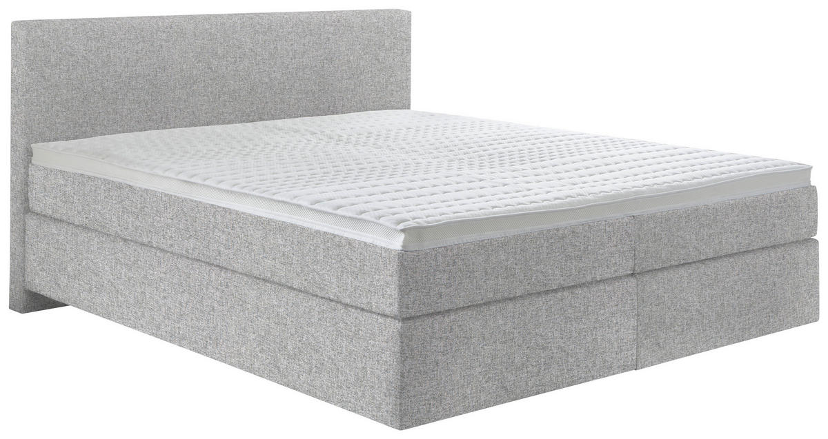 BOXSPRINGBETT 180/200 cm  in Taupe  - Taupe/Schwarz, Konventionell, Kunststoff/Textil (180/200cm) - Hom`in