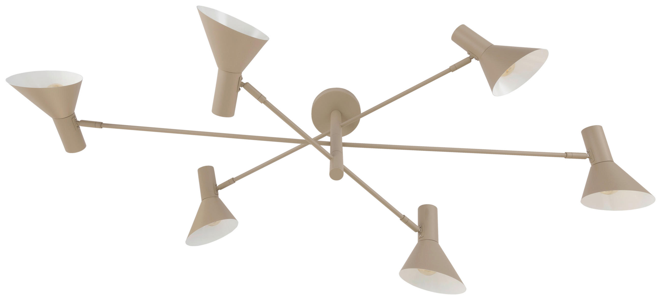 DECKENLEUCHTE 103/83/40.5 cm   - Beige, Design, Metall (103/83/40.5cm) - Collet's Monde