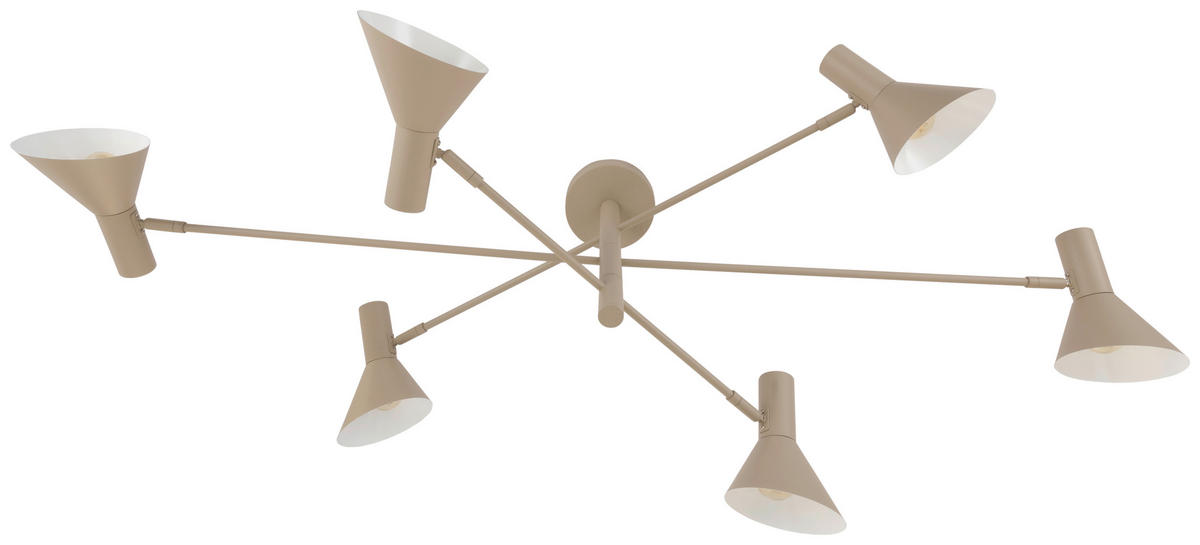 DECKENLEUCHTE 103/83/40.5 cm   - Beige, Design, Metall (103/83/40.5cm) - Collet's Monde