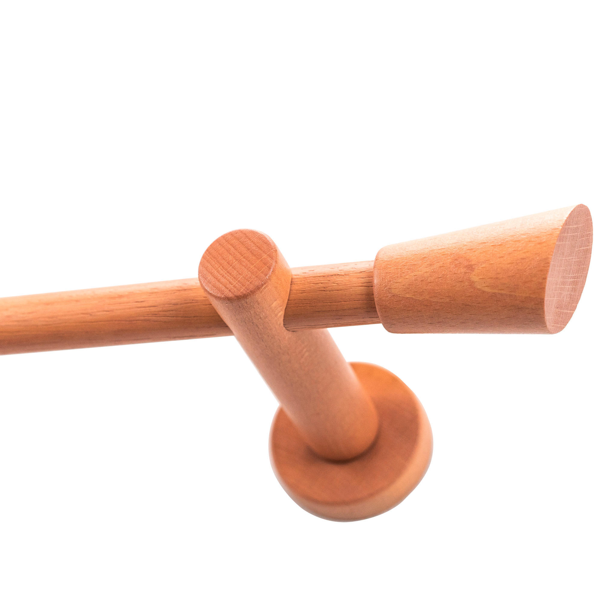 VORHANGSTANGE 480 cm  - Rotbraun, Basics, Holz (480cm)