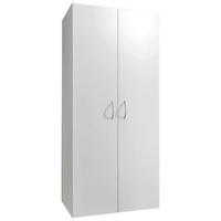 VEČNAMENSKA OMARA, bela - bela/barve aluminija, Basics, umetna masa/leseni material (70/185/40cm) - Xora