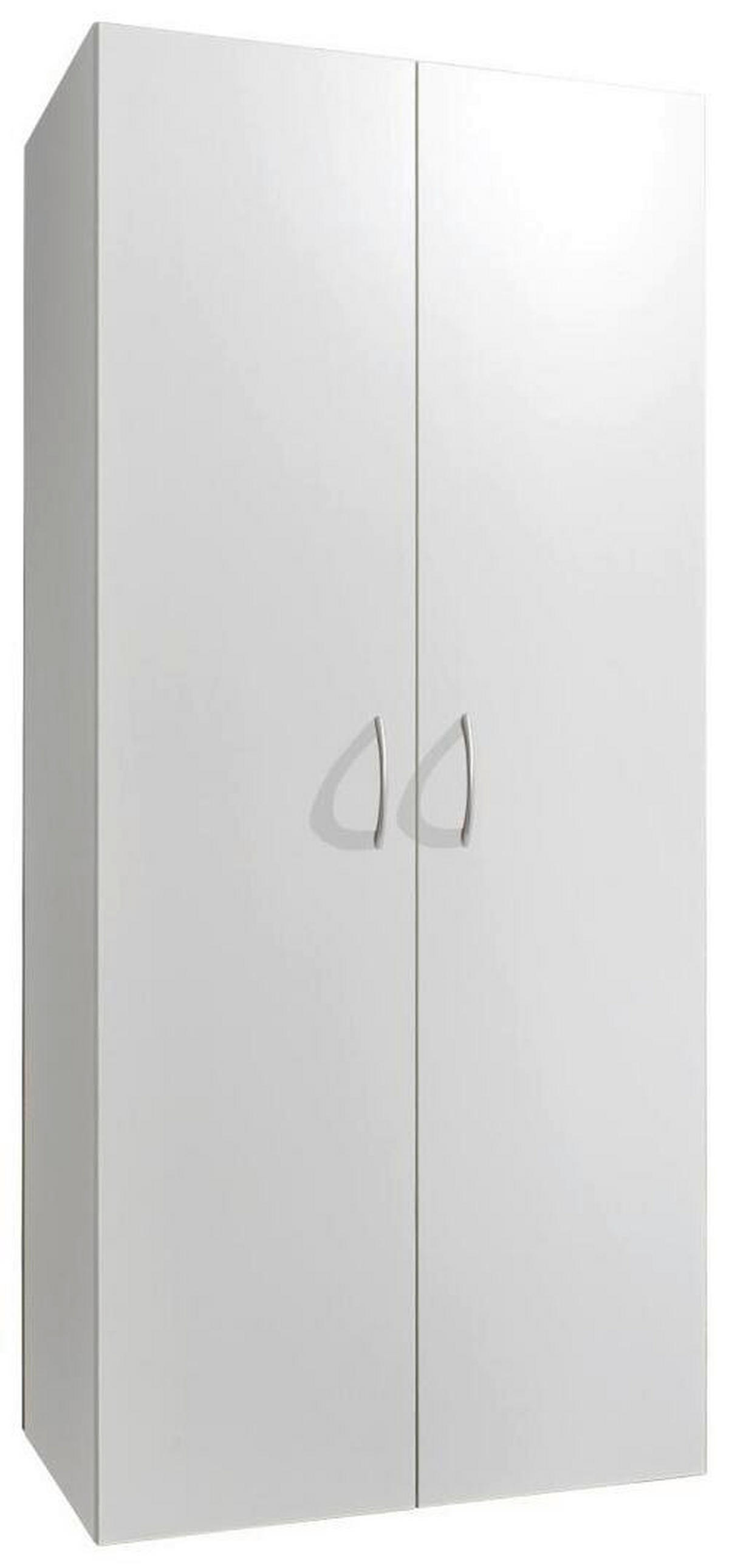VEČNAMENSKA OMARA, bela - bela/barve aluminija, Basics, umetna masa/leseni material (70/185/40cm) - Xora