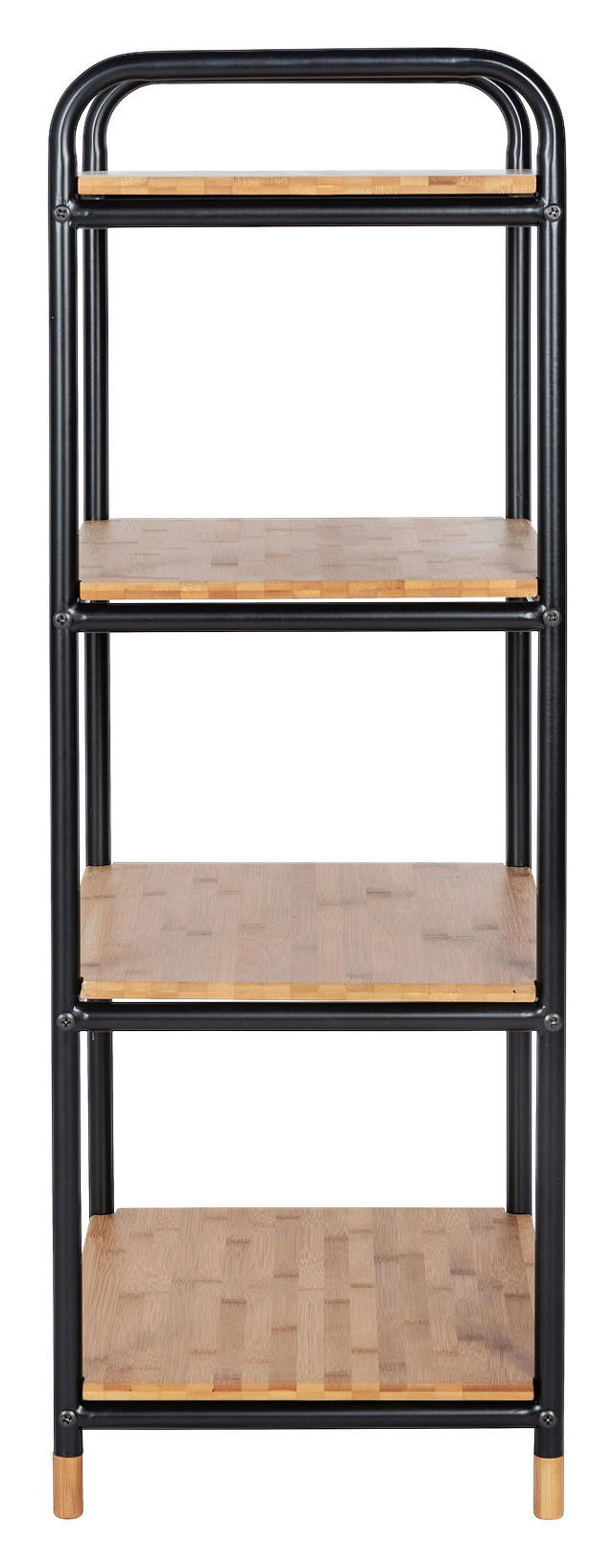 BADEZIMMERREGAL 42/95/34 cm  - Schwarz/Braun, Basics, Holz/Metall (42/95/34cm) - Wenko