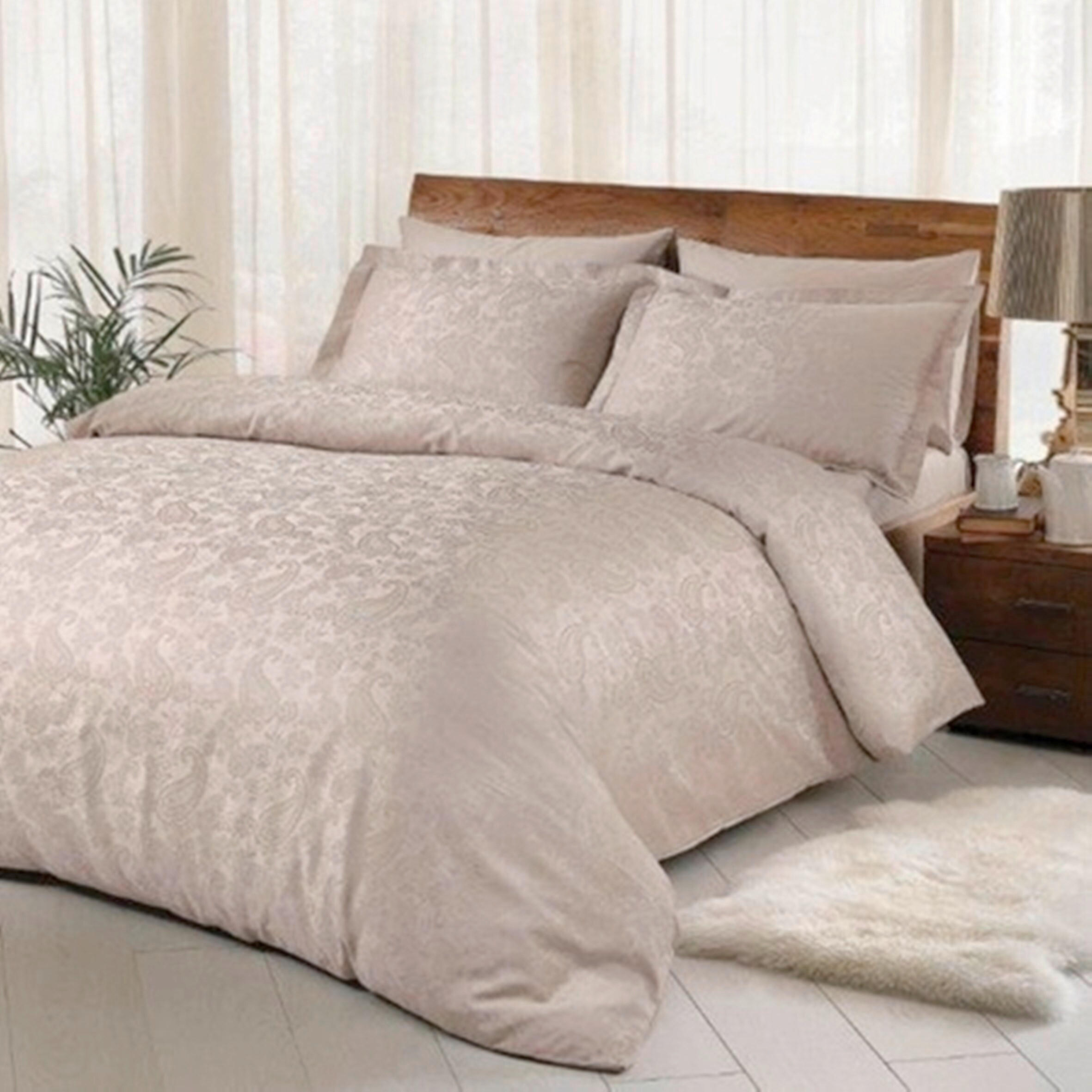 Lenjerie De Pat 240/260 cm  - gri-maro, Basics, textil (240/260cm)