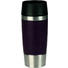 ISOLIERBECHER - Edelstahlfarben/Brombeere, Basics, Kunststoff/Metall (0,36l) - Emsa
