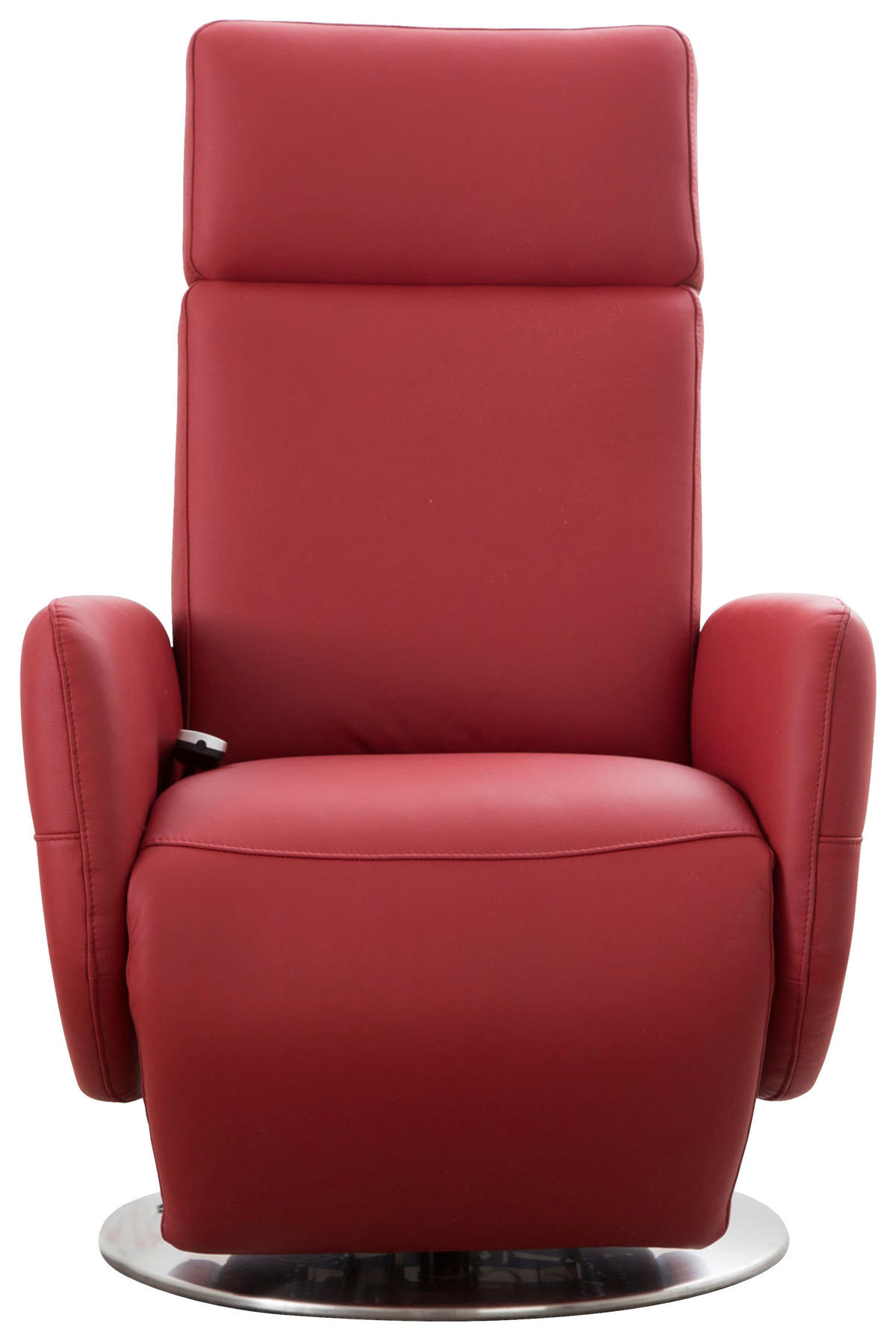 DREHSTUHL  in Rot  - Chromfarben/Rot, Konventionell, Leder/Metall (71/110/82cm) - Sit & More