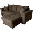 ECKSOFA Braun Webstoff  - Braun, KONVENTIONELL, Holz/Textil (170/235cm) - Carryhome
