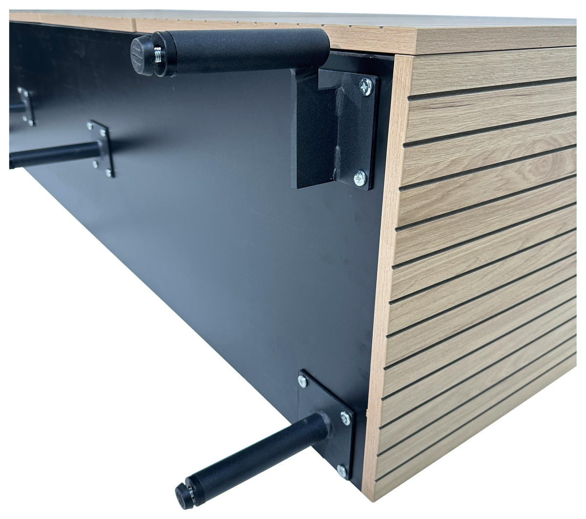 SIDEBOARD LINO  in 181/75/40 cm  - Eichefarben/Schwarz, Design, Holzwerkstoff/Metall (181/75/40cm) - Xora