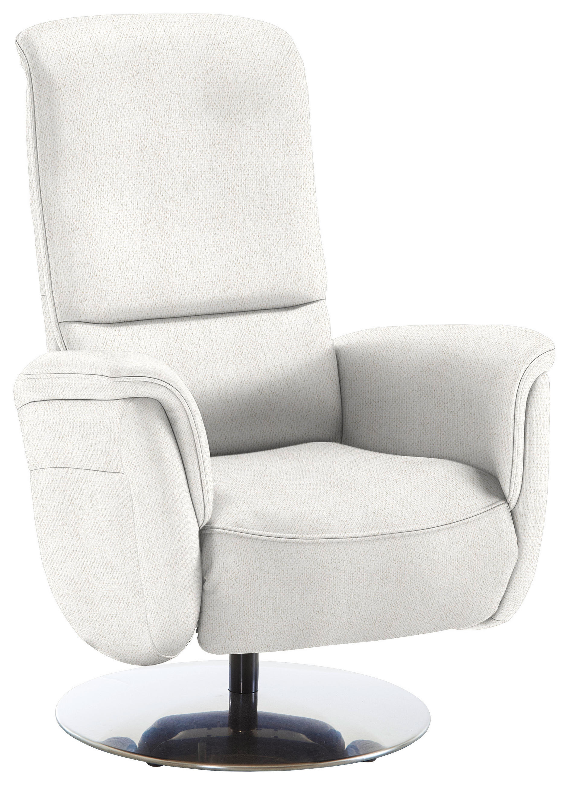 RELAXSESSEL Textil Alabasterfarben  - Edelstahlfarben/Alabasterfarben, Konventionell, Textil/Metall (79/112/94cm) - Beldomo Premium