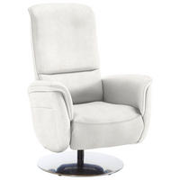 RELAXSESSEL Textil Alabasterfarben  - Edelstahlfarben/Alabasterfarben, Konventionell, Textil/Metall (79/112/94cm) - Beldomo Premium