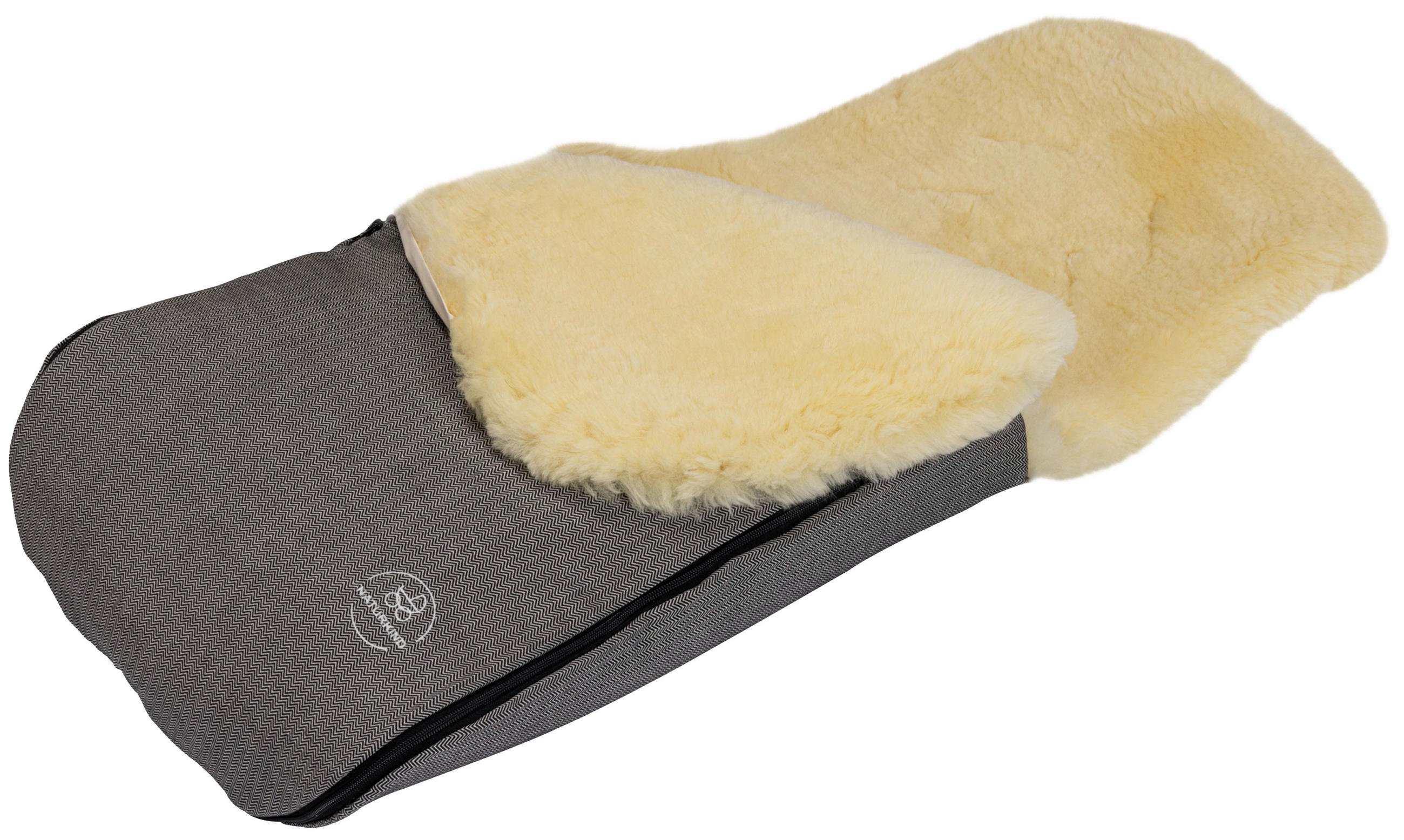 FELLSACK  - Dunkelgrau, Basics, Textil/Fell (46/105cm) - Naturkind