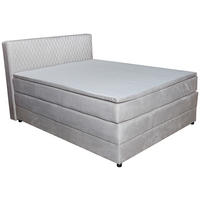 Pat Boxspring 160x200 Cm,  - crem/negru, Modern, plastic/material pe bază de lemn (160/200cm) - Hom`in