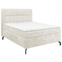BOXSPRINGBETT 140/200 cm  in Greige  - Greige/Schwarz, Design, Textil/Metall (140/200cm) - Esposa