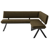 ECKBANK 190/150 cm  in Braun, Schwarz  - Schwarz/Braun, MODERN, Textil/Metall (190/150cm) - Cantus