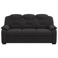 3-SITZER-SOFA Chenille Schwarz  - Schwarz, Basics, Kunststoff/Textil (189/99/99cm) - MID.YOU