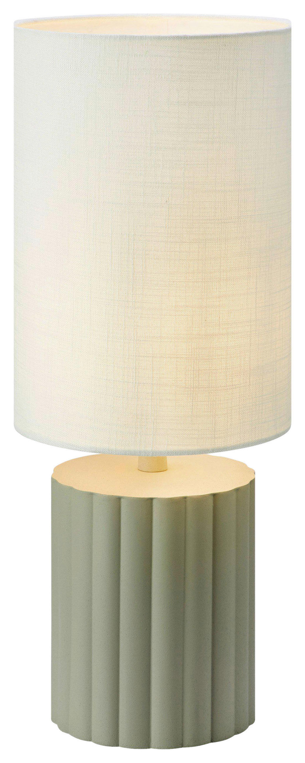 TISCHLEUCHTE - Weiß/Grau, Basics, Textil/Metall (23/57cm) - Markslöjd