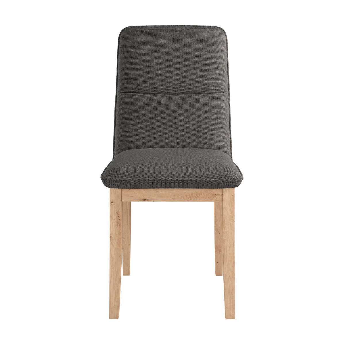 STUHL   Webstoff  - Eichefarben/Anthrazit, KONVENTIONELL, Holz/Textil (47/91/56cm) - Livetastic