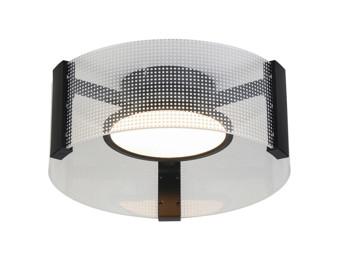 LED-DECKENLEUCHTE 40/16.5 cm   - Transparent/Weiß, Design, Kunststoff/Metall (40/16.5cm) - Novel