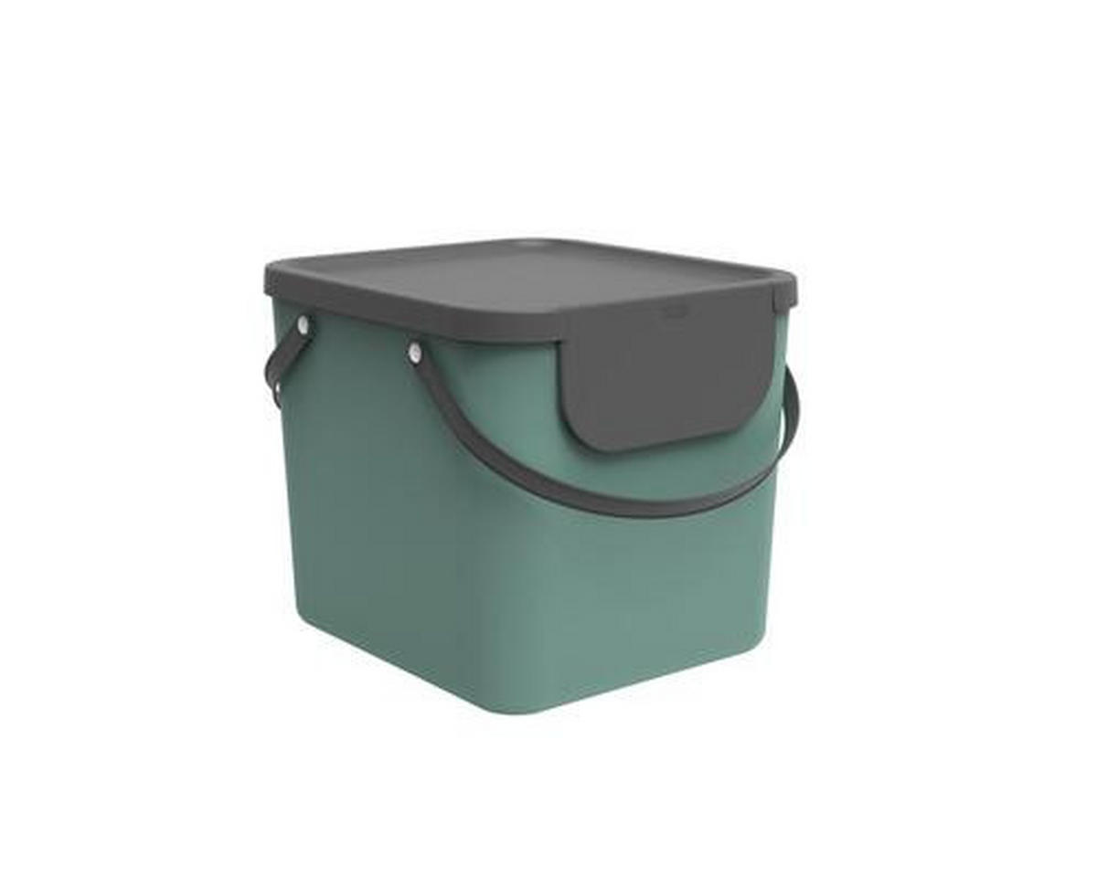 KOŠ NA ODPADKY  40 l - tmavě zelená, Basics, plast (40/35,5/34cm) - Rotho