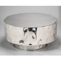 BEISTELLTISCH 76/76/37 cm Silberfarben rund  - Silberfarben, Basics, Metall (76/76/37cm) - MID.YOU