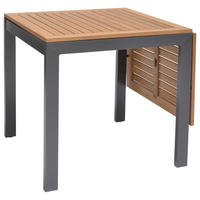 GARTENTISCH ausziehbar 75-126/70/75 cm Holz, Metall rechteckig  - Dunkelgrau/Naturfarben, Design, Holz/Metall (75-126/70/75cm) - Ambia Garden