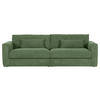 BIGSOFA in Cord Olivgrün  - Schwarz/Olivgrün, Konventionell, Kunststoff/Textil (260/66/115cm) - MID.YOU